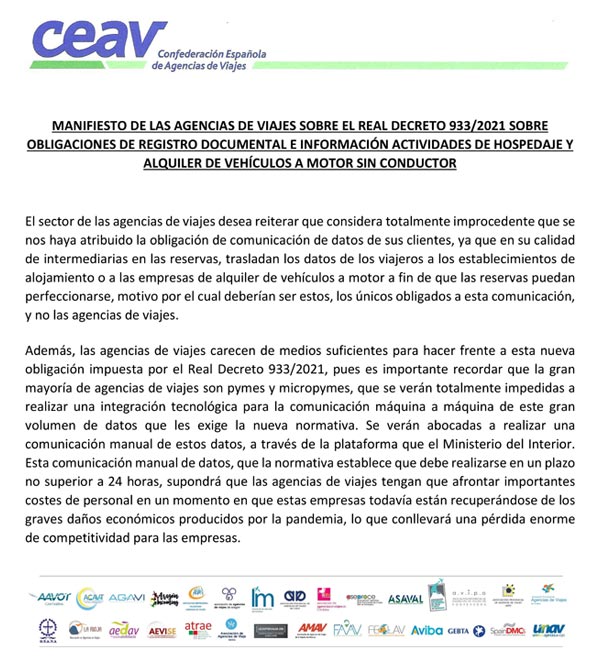 MANIFIESTO CONTRA EL RD 933